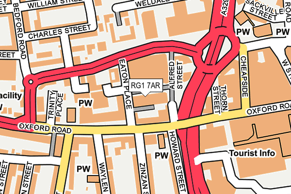 RG1 7AR map - OS OpenMap – Local (Ordnance Survey)