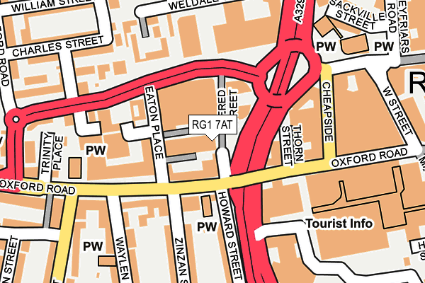RG1 7AT map - OS OpenMap – Local (Ordnance Survey)