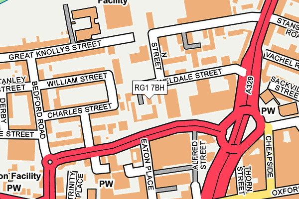 RG1 7BH map - OS OpenMap – Local (Ordnance Survey)