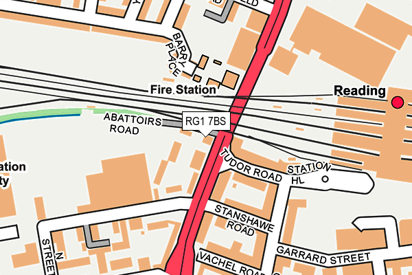 RG1 7BS map - OS OpenMap – Local (Ordnance Survey)