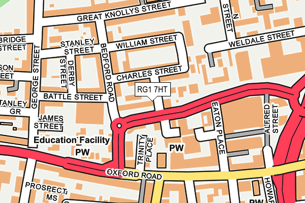 RG1 7HT map - OS OpenMap – Local (Ordnance Survey)