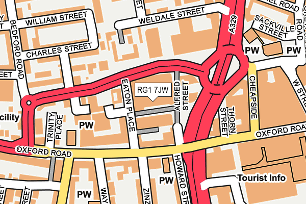 RG1 7JW map - OS OpenMap – Local (Ordnance Survey)