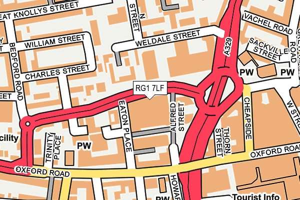 RG1 7LF map - OS OpenMap – Local (Ordnance Survey)