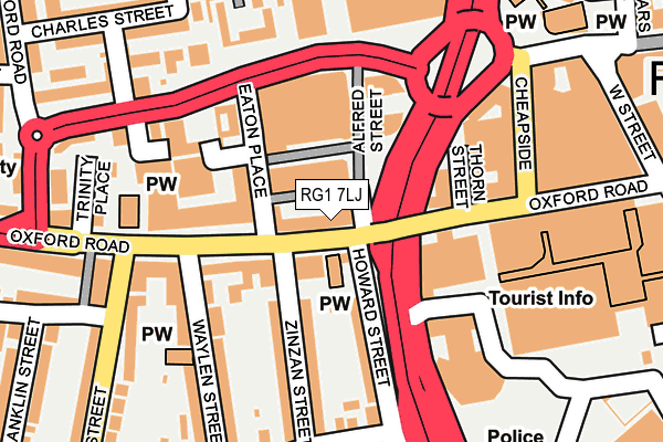 RG1 7LJ map - OS OpenMap – Local (Ordnance Survey)