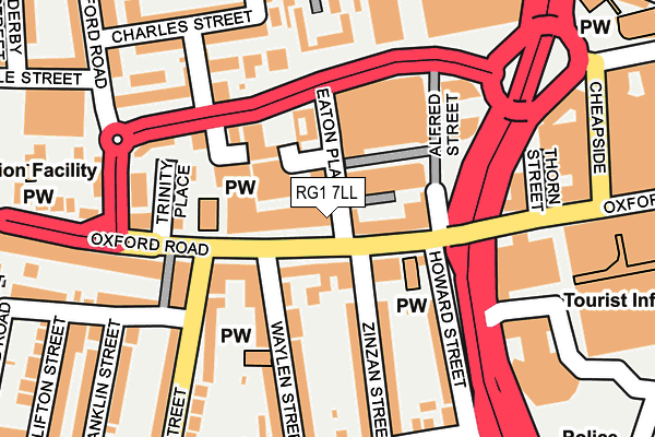 RG1 7LL map - OS OpenMap – Local (Ordnance Survey)