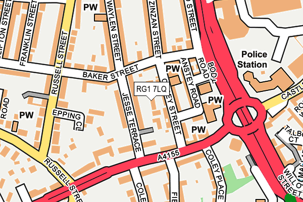 RG1 7LQ map - OS OpenMap – Local (Ordnance Survey)