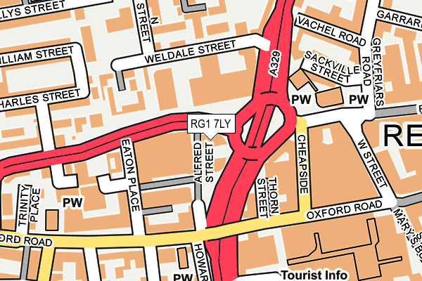 RG1 7LY map - OS OpenMap – Local (Ordnance Survey)
