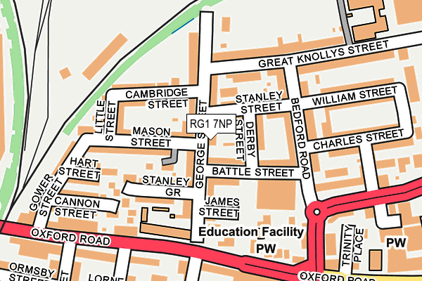 RG1 7NP map - OS OpenMap – Local (Ordnance Survey)