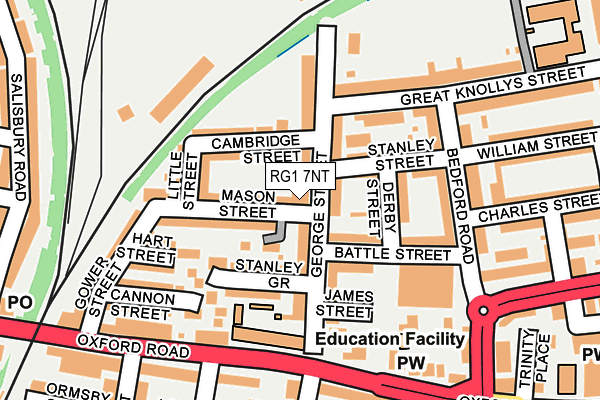 RG1 7NT map - OS OpenMap – Local (Ordnance Survey)