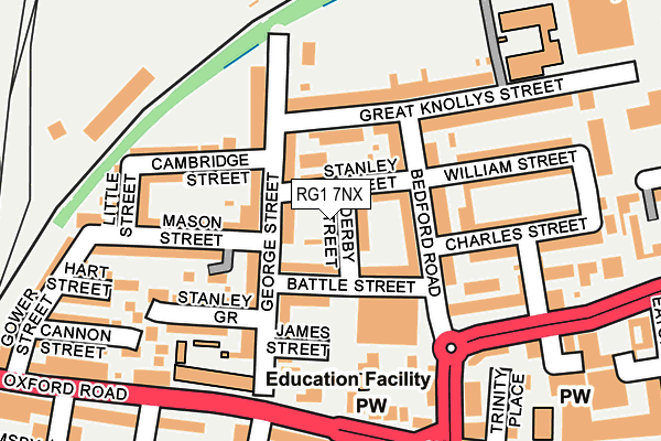 RG1 7NX map - OS OpenMap – Local (Ordnance Survey)