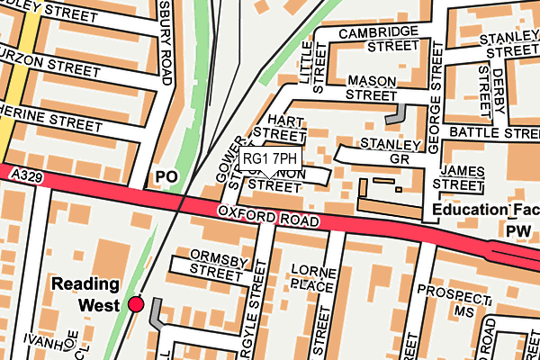 RG1 7PH map - OS OpenMap – Local (Ordnance Survey)