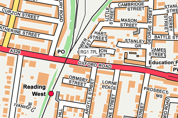 RG1 7PL map - OS OpenMap – Local (Ordnance Survey)