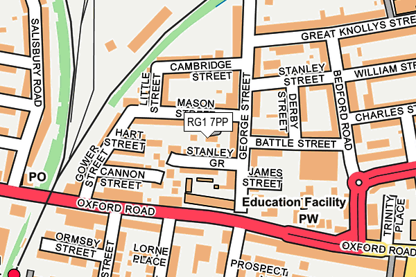 RG1 7PP map - OS OpenMap – Local (Ordnance Survey)