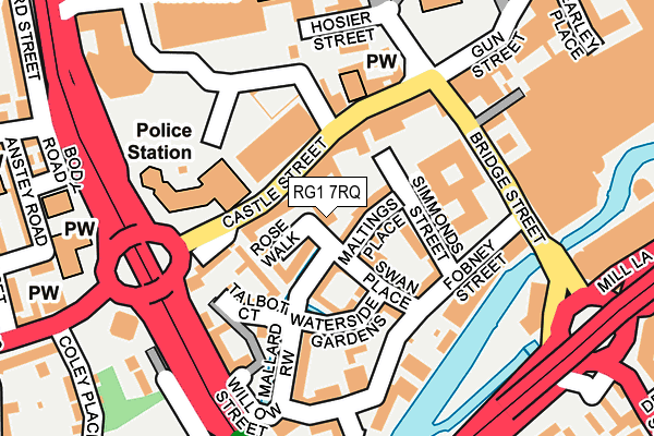 RG1 7RQ map - OS OpenMap – Local (Ordnance Survey)
