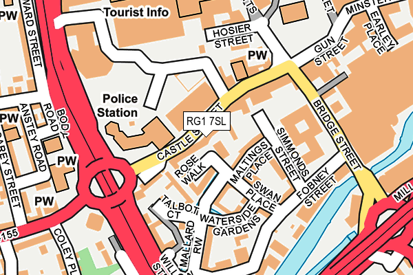 RG1 7SL map - OS OpenMap – Local (Ordnance Survey)