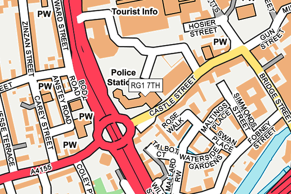 RG1 7TH map - OS OpenMap – Local (Ordnance Survey)
