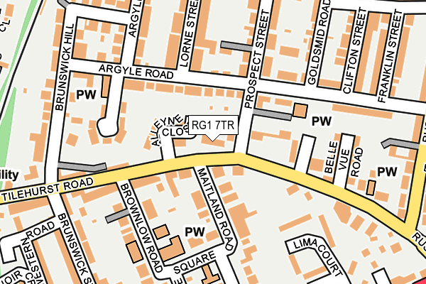 RG1 7TR map - OS OpenMap – Local (Ordnance Survey)