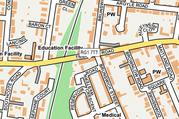 RG1 7TT map - OS OpenMap – Local (Ordnance Survey)