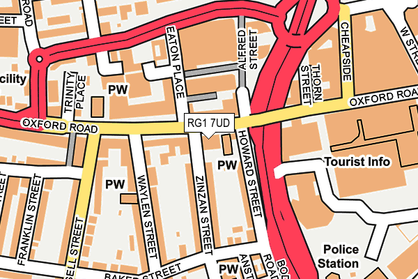 RG1 7UD map - OS OpenMap – Local (Ordnance Survey)