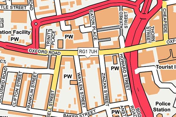 RG1 7UH map - OS OpenMap – Local (Ordnance Survey)