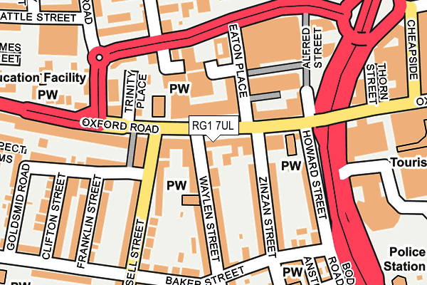RG1 7UL map - OS OpenMap – Local (Ordnance Survey)