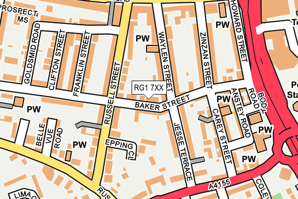 RG1 7XX map - OS OpenMap – Local (Ordnance Survey)