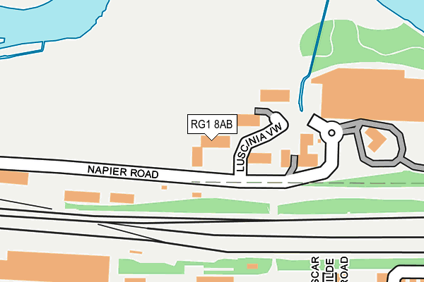 RG1 8AB map - OS OpenMap – Local (Ordnance Survey)