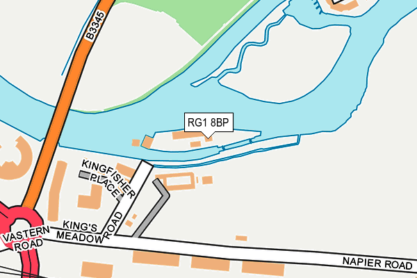 RG1 8BP map - OS OpenMap – Local (Ordnance Survey)