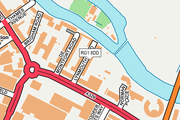 RG1 8DD map - OS OpenMap – Local (Ordnance Survey)