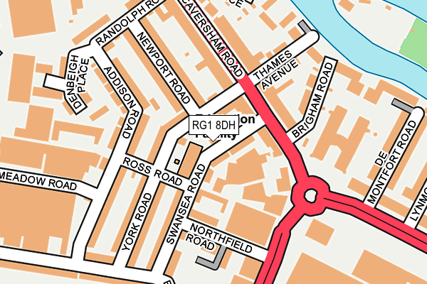 RG1 8DH map - OS OpenMap – Local (Ordnance Survey)