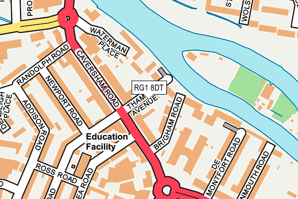 RG1 8DT map - OS OpenMap – Local (Ordnance Survey)