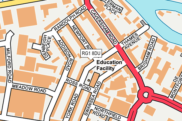 RG1 8DU map - OS OpenMap – Local (Ordnance Survey)