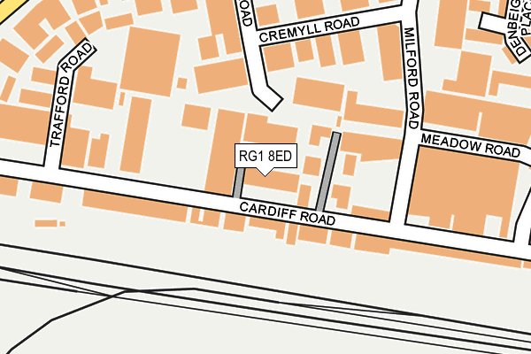 RG1 8ED map - OS OpenMap – Local (Ordnance Survey)