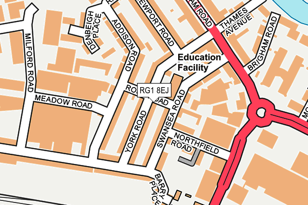RG1 8EJ map - OS OpenMap – Local (Ordnance Survey)