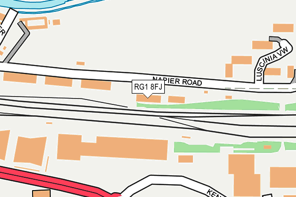 RG1 8FJ map - OS OpenMap – Local (Ordnance Survey)