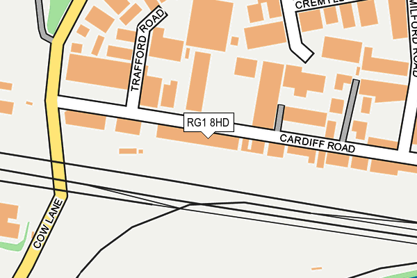 RG1 8HD map - OS OpenMap – Local (Ordnance Survey)