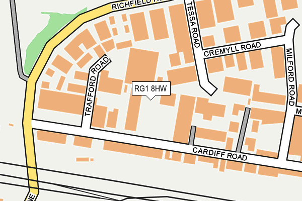 RG1 8HW map - OS OpenMap – Local (Ordnance Survey)