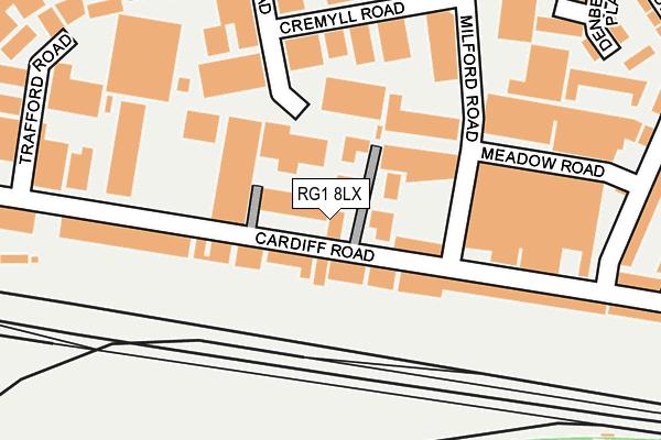 RG1 8LX map - OS OpenMap – Local (Ordnance Survey)