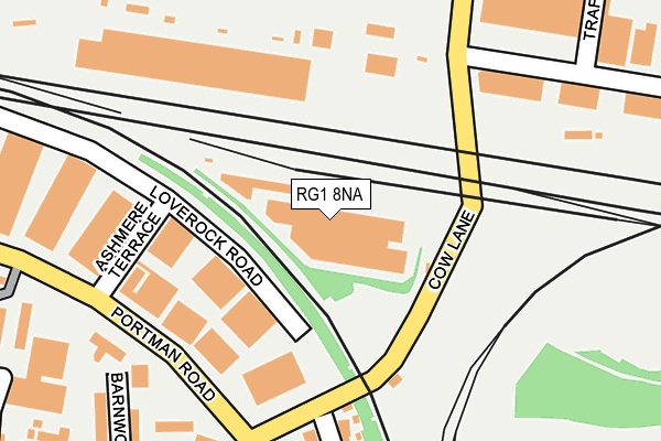 RG1 8NA map - OS OpenMap – Local (Ordnance Survey)