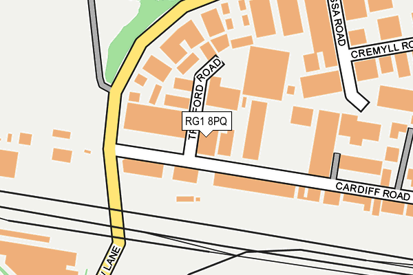 RG1 8PQ map - OS OpenMap – Local (Ordnance Survey)