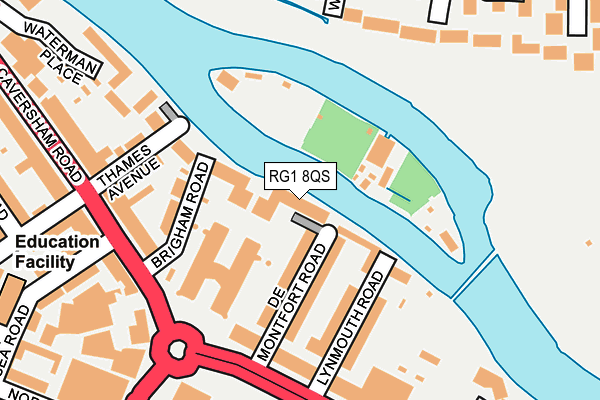 RG1 8QS map - OS OpenMap – Local (Ordnance Survey)