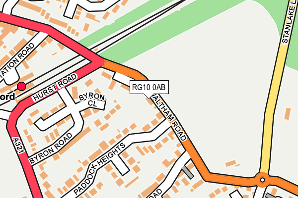 RG10 0AB map - OS OpenMap – Local (Ordnance Survey)