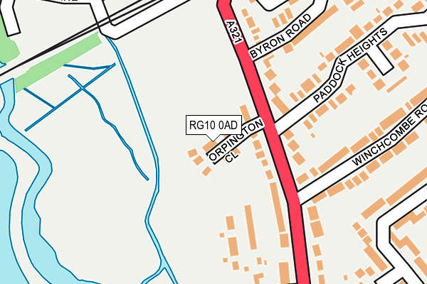 RG10 0AD map - OS OpenMap – Local (Ordnance Survey)