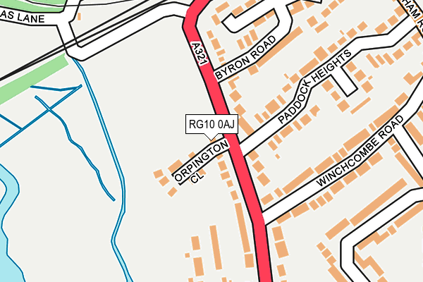 RG10 0AJ map - OS OpenMap – Local (Ordnance Survey)