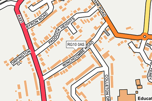 RG10 0AS map - OS OpenMap – Local (Ordnance Survey)