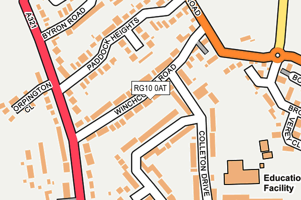 RG10 0AT map - OS OpenMap – Local (Ordnance Survey)