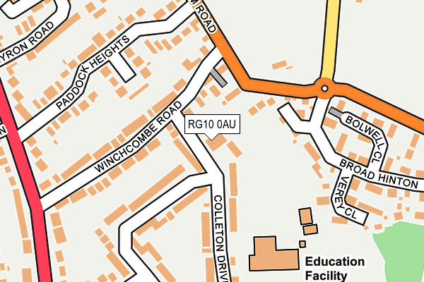 RG10 0AU map - OS OpenMap – Local (Ordnance Survey)