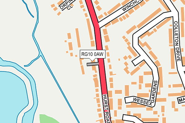 RG10 0AW map - OS OpenMap – Local (Ordnance Survey)