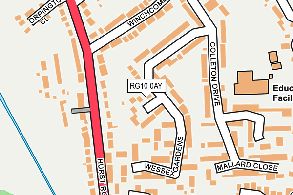 RG10 0AY map - OS OpenMap – Local (Ordnance Survey)