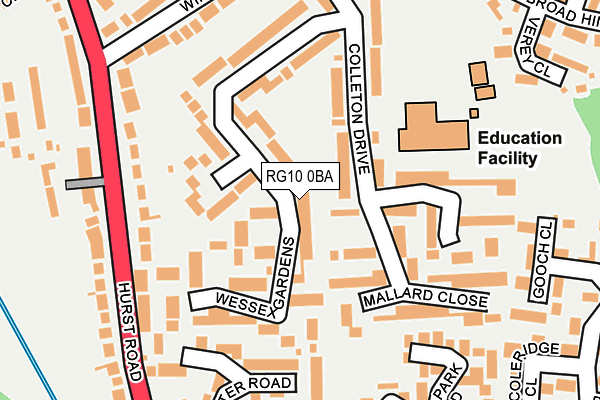 RG10 0BA map - OS OpenMap – Local (Ordnance Survey)